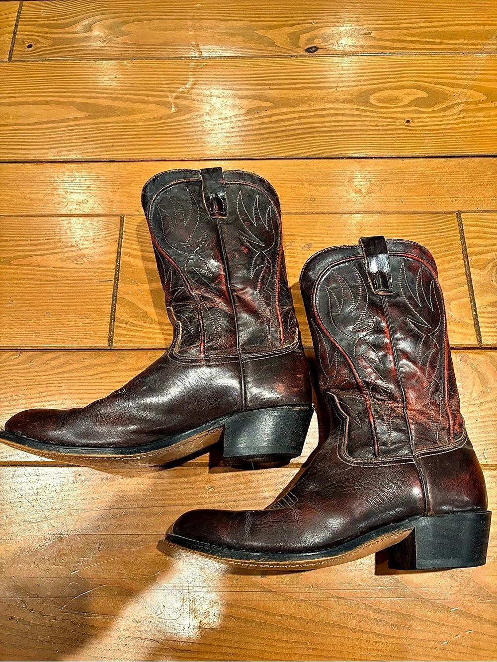 Vintage Western Leather Boots in Brown